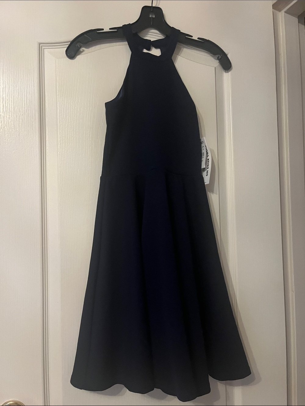 Un Deux Trois Navy Halter Fit-and-Flare Girls' Dress